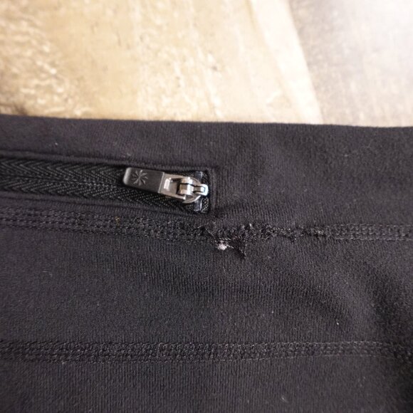 Athleta Black Crop Leggings | Size M | 20” Inseam | Zip Pocket | Mesh Panels - Picture 10 of 12